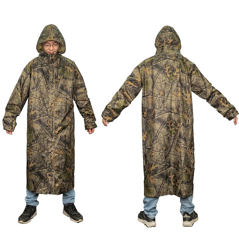 Fishing Rain Suit - Cappotto antipioggia mimetico per adulti lungo
